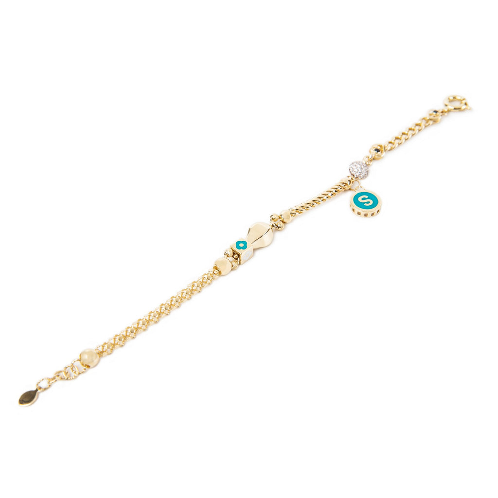 14k Yellow Gold 4 mm Curb Chain Customizable Bracelet 10 gr - 3