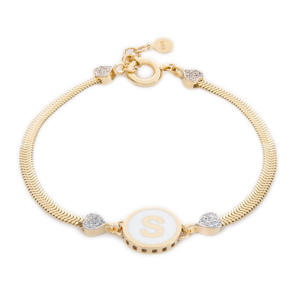 14k Yellow Gold 4 mm Snake Chain Customizable Bracelet 8 gr - 1