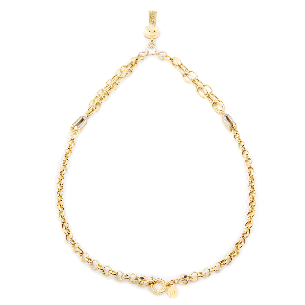GoldLate 14k Yellow Gold 10 mm Cable Chain Circle Shape Necklace 19 gr - 3