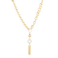 GoldLate 14k Yellow Gold 10 mm Cable Chain Heart Shape Necklace 16 gr - 1