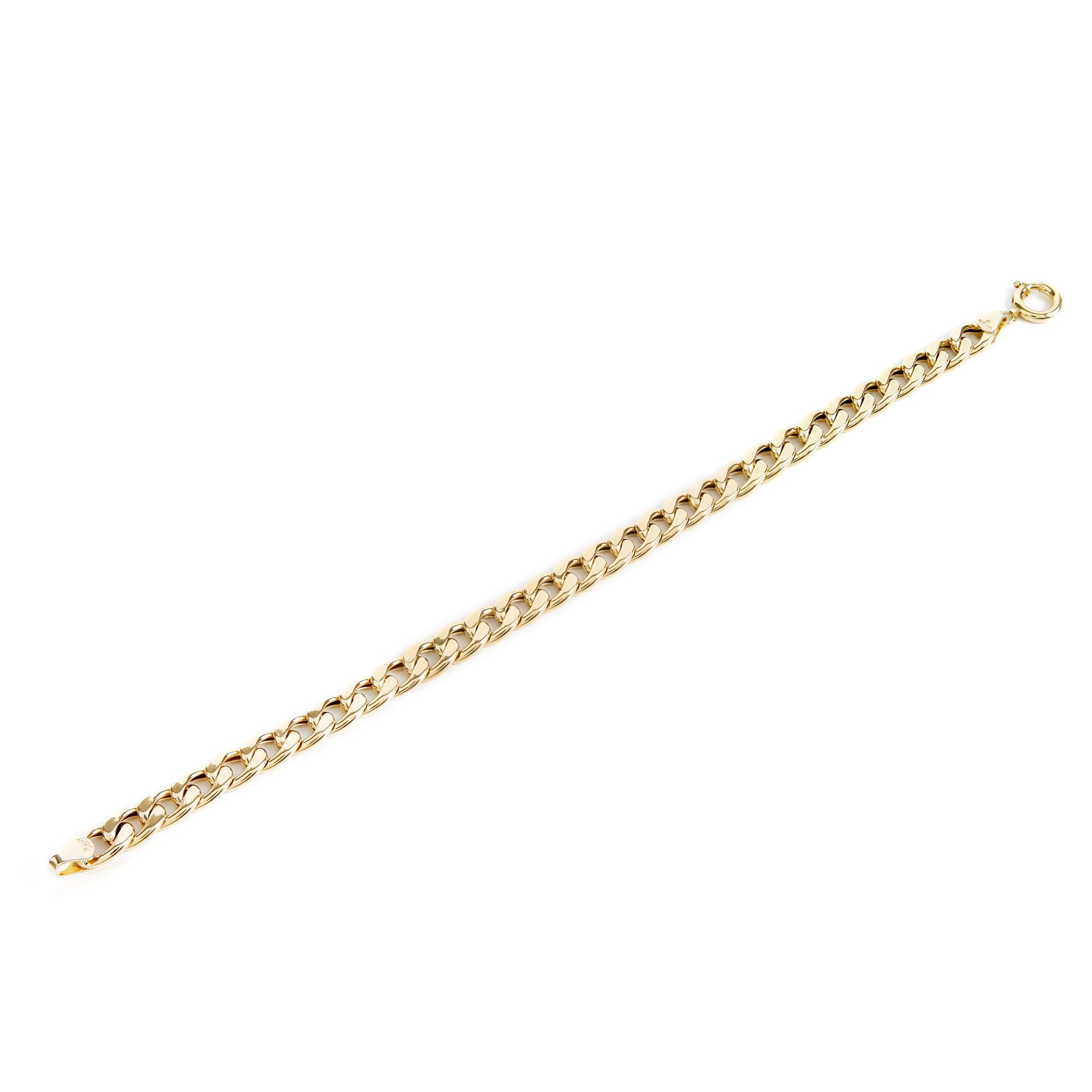 GoldLate 14k Yellow Gold 4 mm Curb Chain Bracelet 7 gr - 3