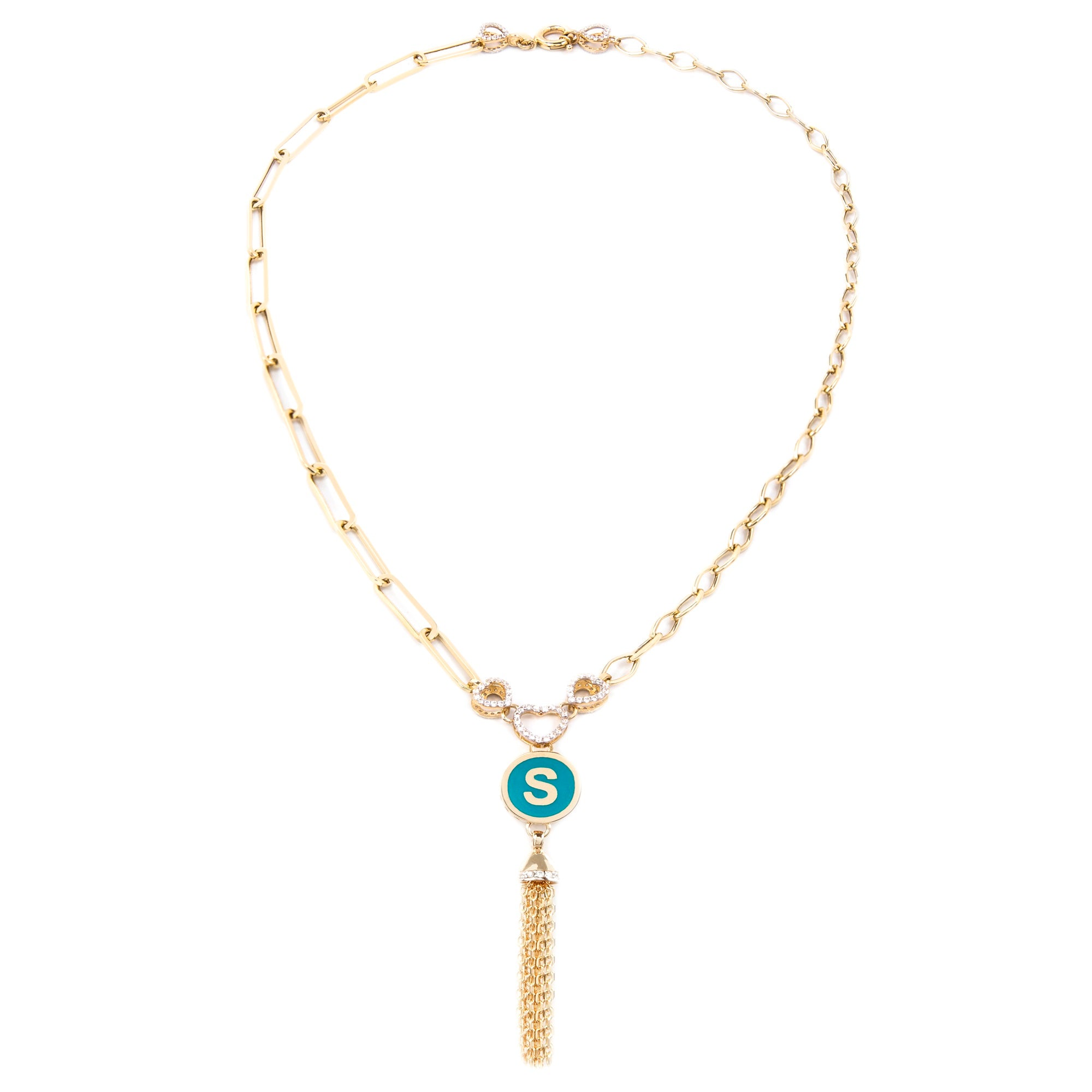 GoldLate 14k Yellow Gold 5 mm Box Chain Hearty Shape Customizable Necklace 11 gr - 3