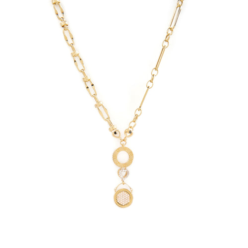 GoldLate 14k Yellow Gold 6 mm Cable Chain Circle Shape Necklace 14 gr - 1