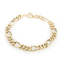 GoldLate 14k Yellow Gold 7 mm Curb Chain Bracelet 8 gr - 1