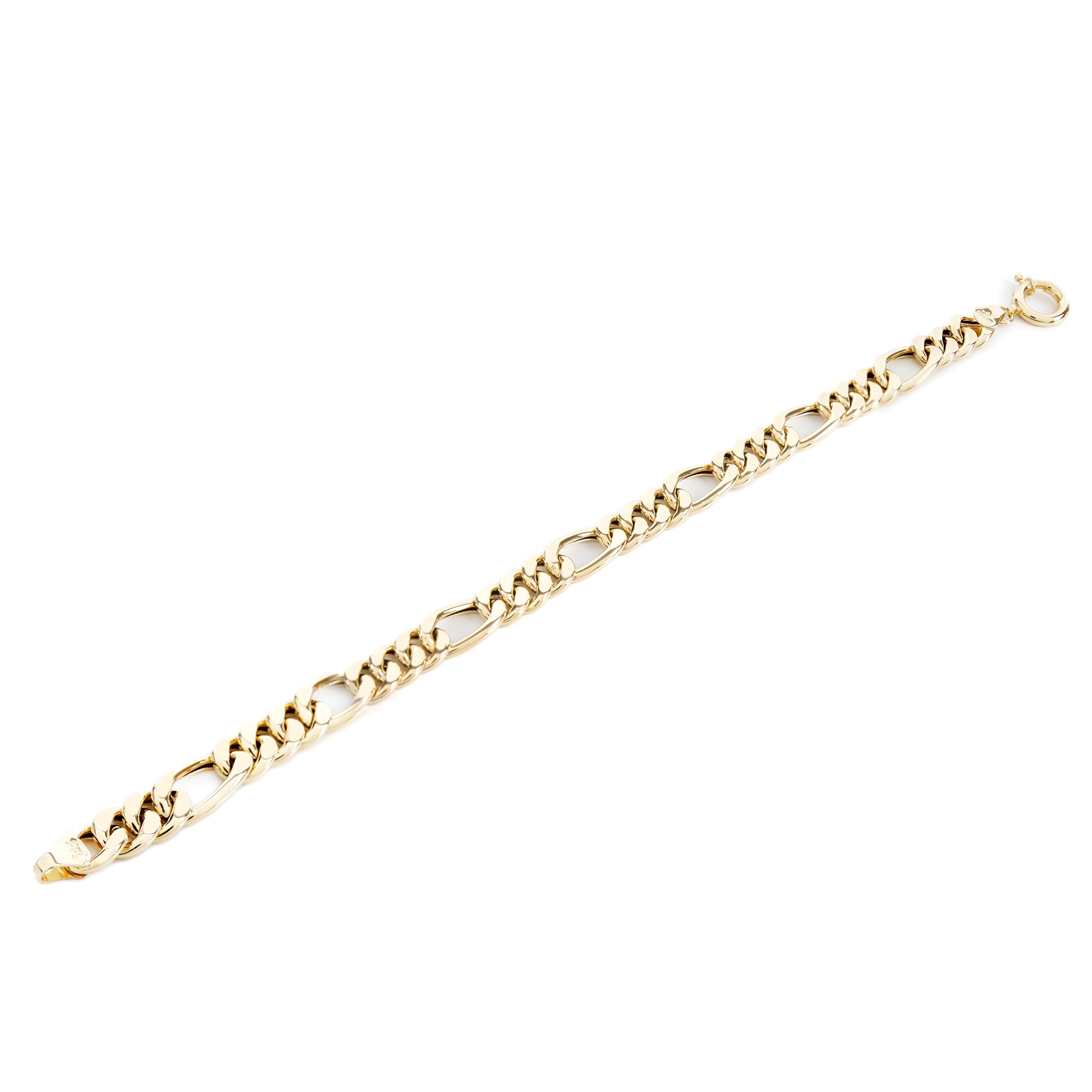 GoldLate 14k Yellow Gold 7 mm Curb Chain Bracelet 8 gr - 3