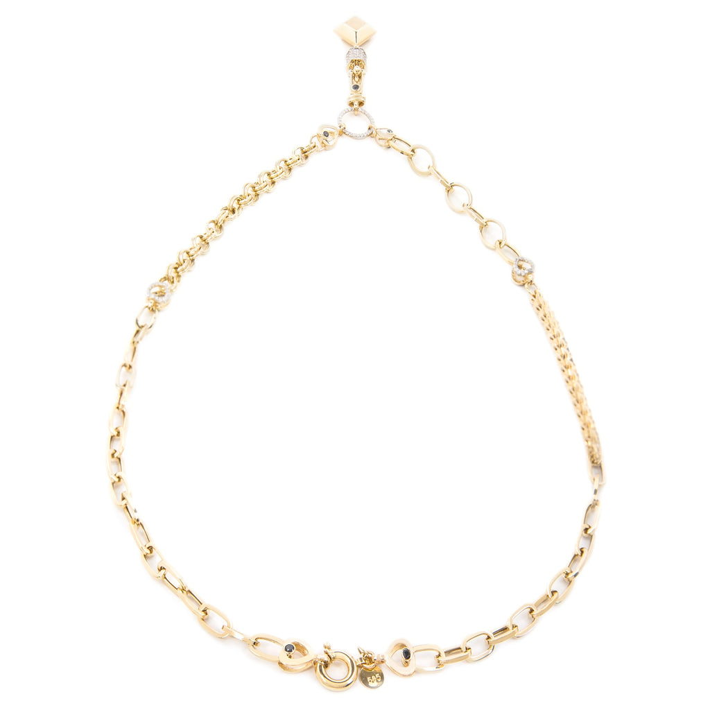 GoldLate 14k Yellow Gold 8 mm Cable Chain Circle Shape Necklace 16 gr - 3