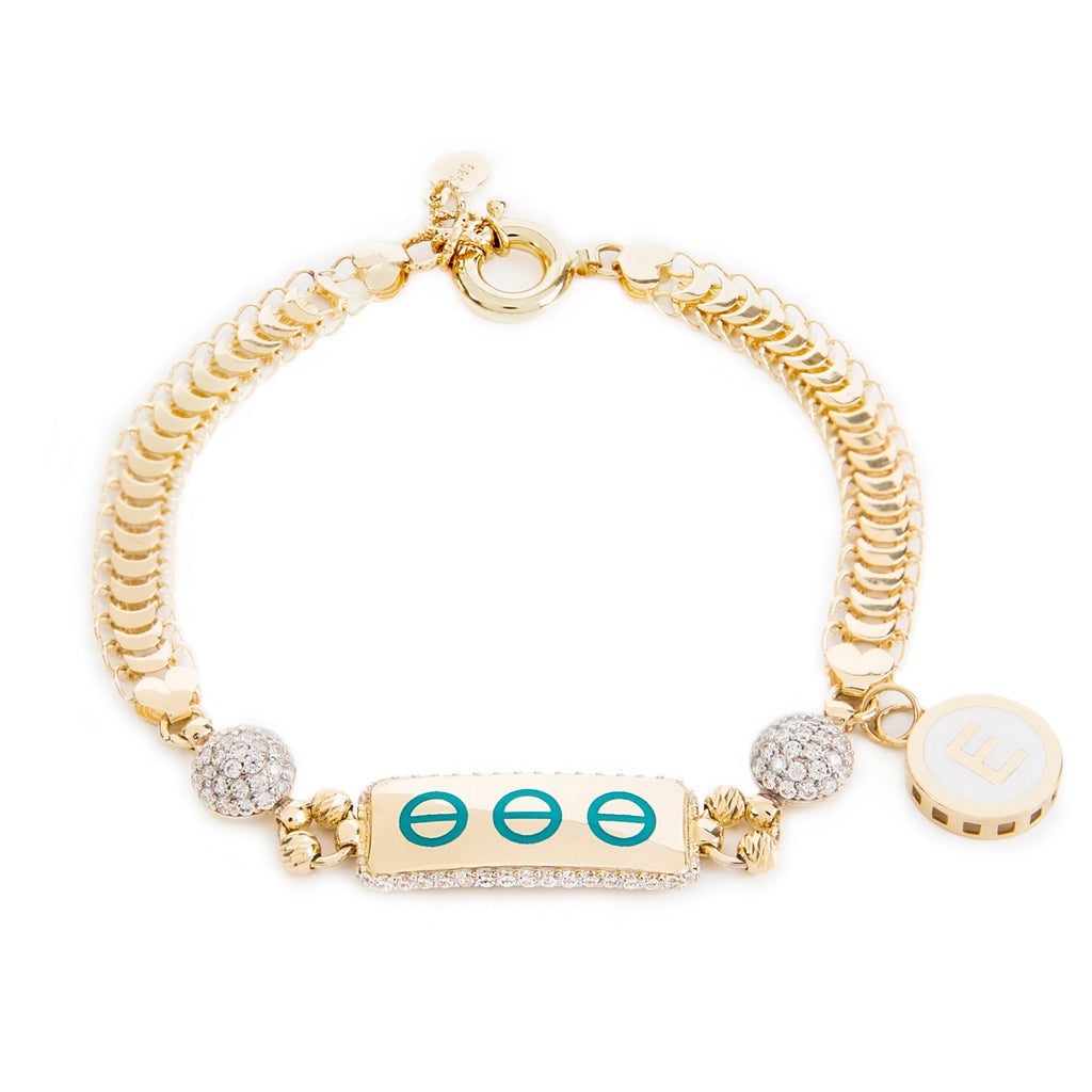 GoldLate 14k Yellow Gold 5 mm Box Chained Customizable Bracelet 11gr - 1