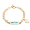 GoldLate 14k Yellow Gold 5 mm Box Chained Customizable Bracelet 11gr - 1