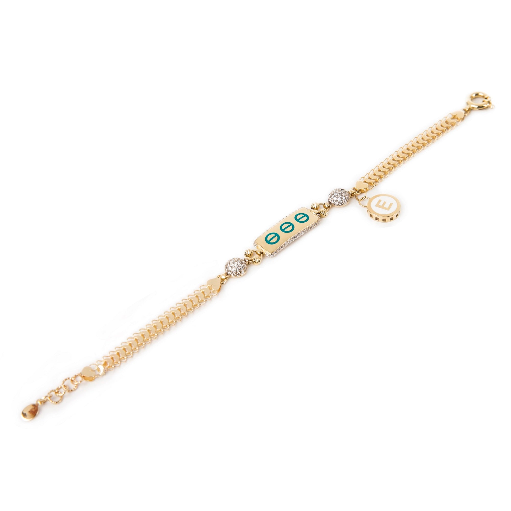 GoldLate 14k Yellow Gold 5 mm Box Chained Customizable Bracelet 11gr - 3