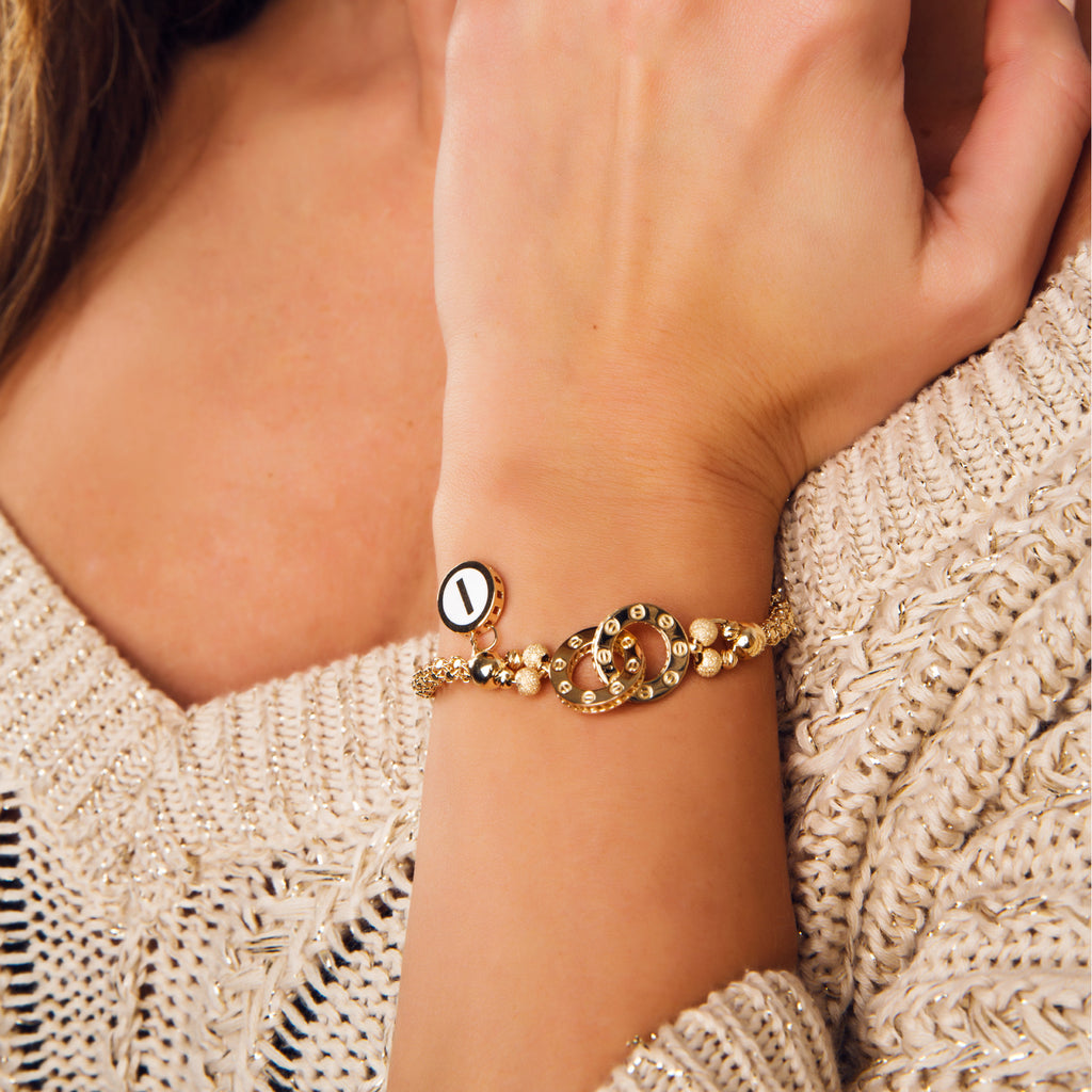 Dandelion Yellow Gold Customizable Bracelet